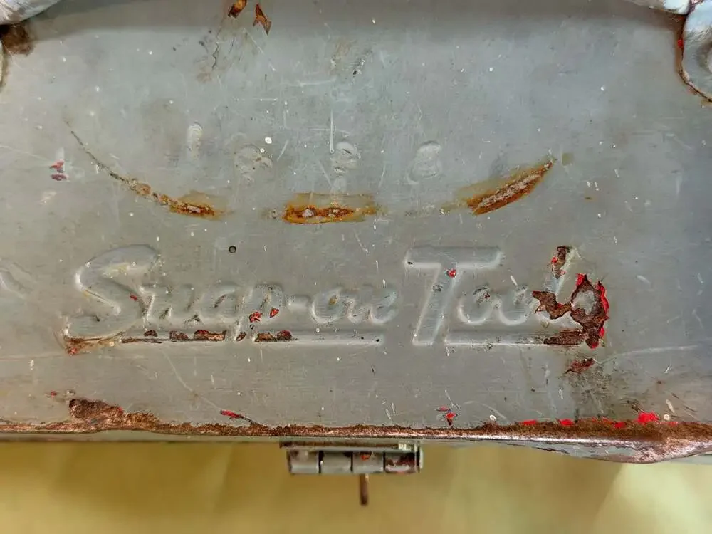 Vintage Snap-on Tools Embossed Steel Metal Toolbox